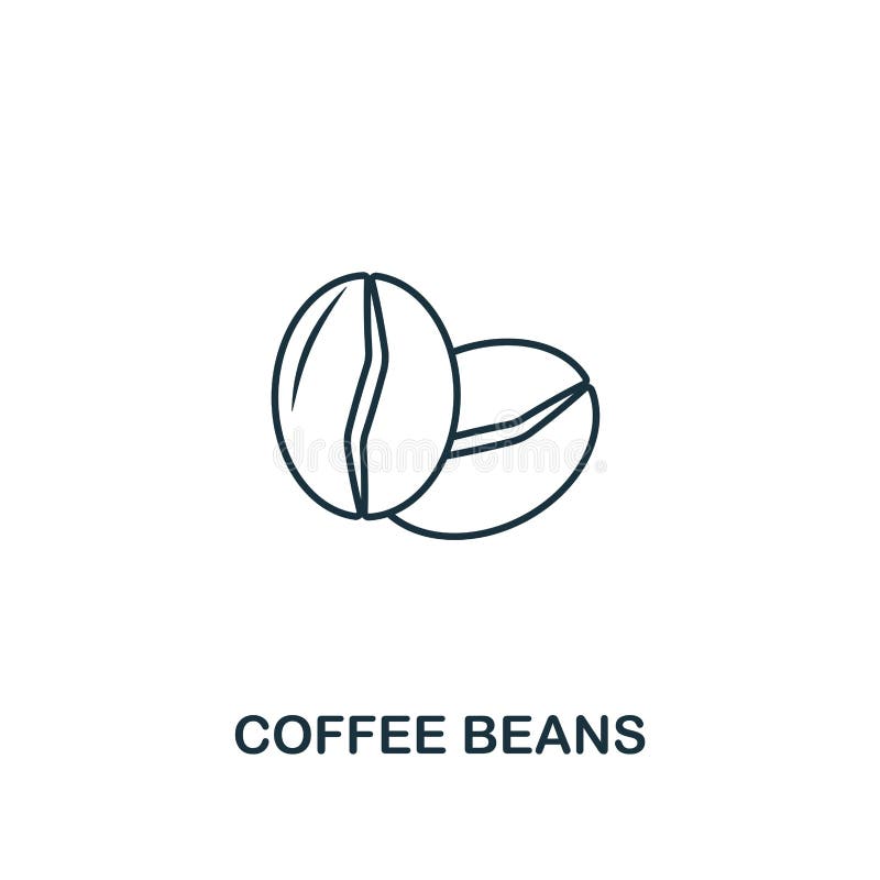 Kawowych fasoli ikona Cienki kreskowy symbolu projekt od coffe sklepu ikony kolekcji UI i UX Kreatywnie prosta kawowych fasoli ik ilustracja wektor Kawowych fasoli ikona Cienki kreskowy symbolu projekt od coffe sklepu ikony kolekcji UI i UX Kreatywnie prosta kawowych fasoli ik ilustracja wektor