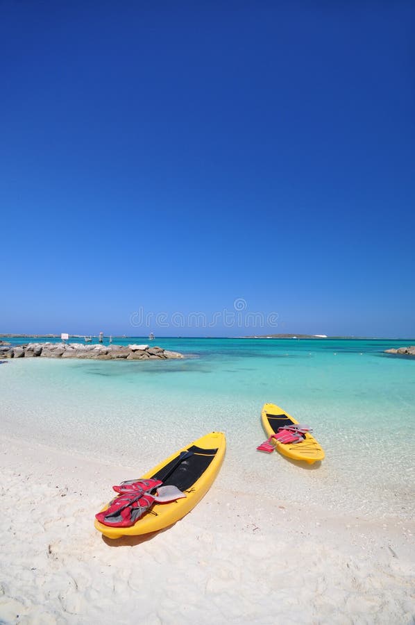 Kayak and the beautiful beach