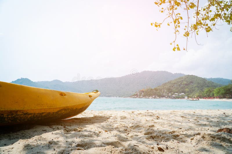Kayak and Canoe on the Beach Stock Photo Image of boat, kayaking