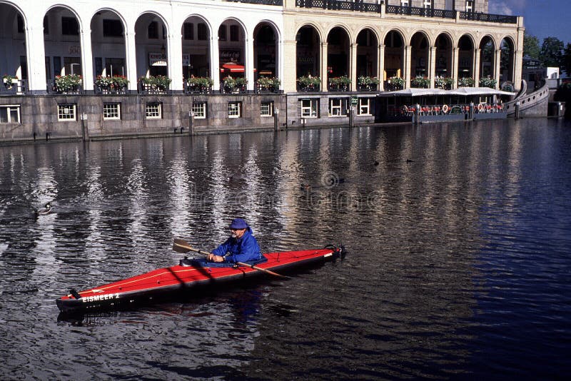 Kayak in Hamburg, Germany photo. Image of europe -