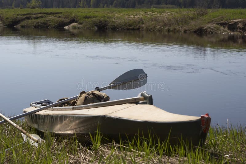 Kayak and oar