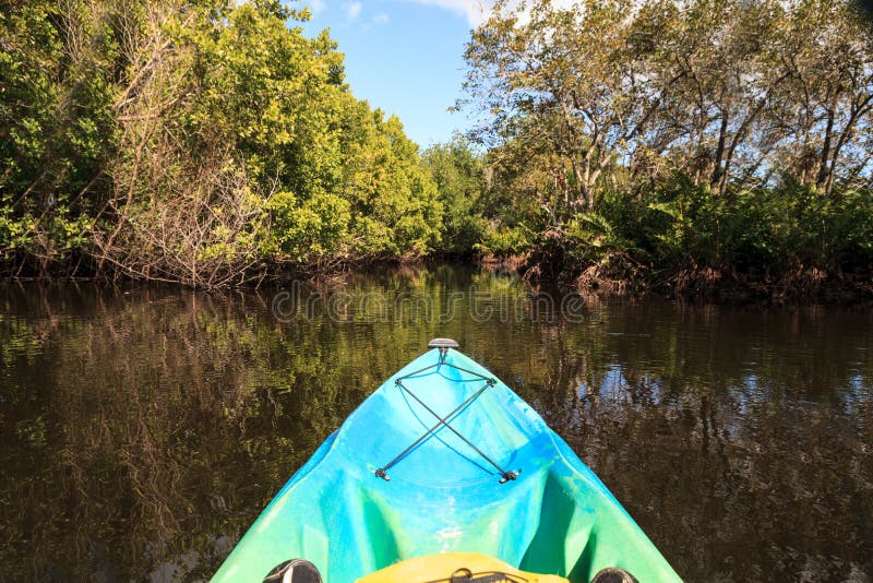 Kayak on the Orange River in Fort Myers Florida Stock Photo Image of