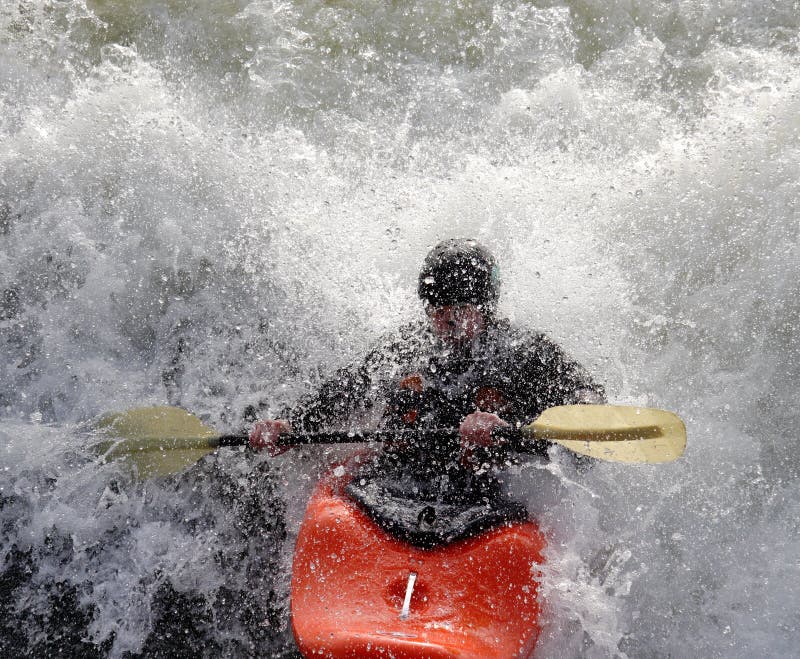 Kayak on the Rapids stock image. Image of control, stamina 1851537