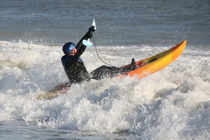 Kayak Sea Wave Surfing stock photo. Image of dorset, sport 2178034