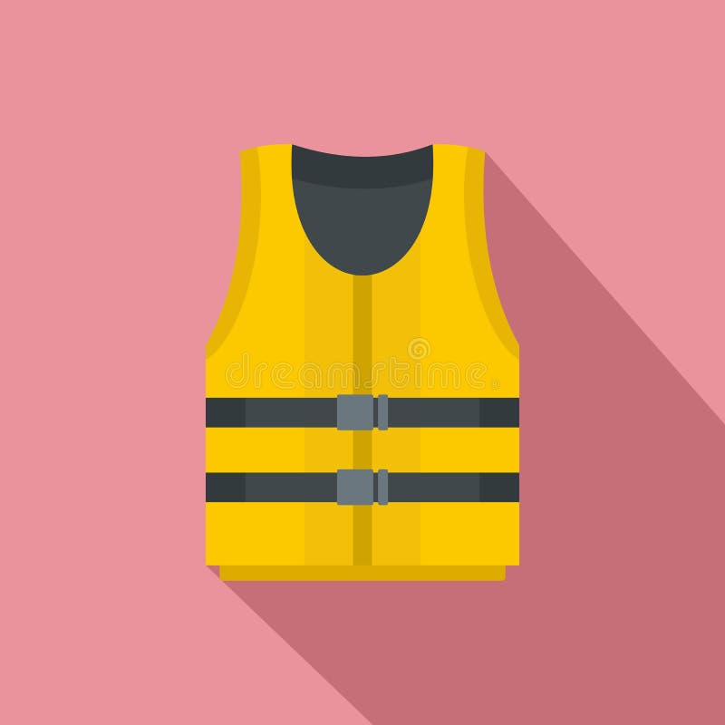 Kayak Vest Icon, Flat Style Stock Illustration Illustration of