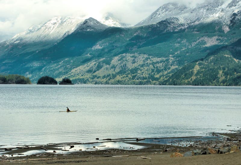 Kayaker on a lake