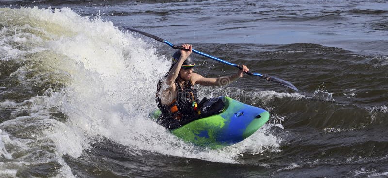 Kayakers in the rapids stock photography Kayakers in the rapids stock photography