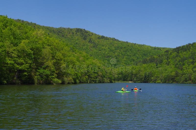Kayaking stockfotografie