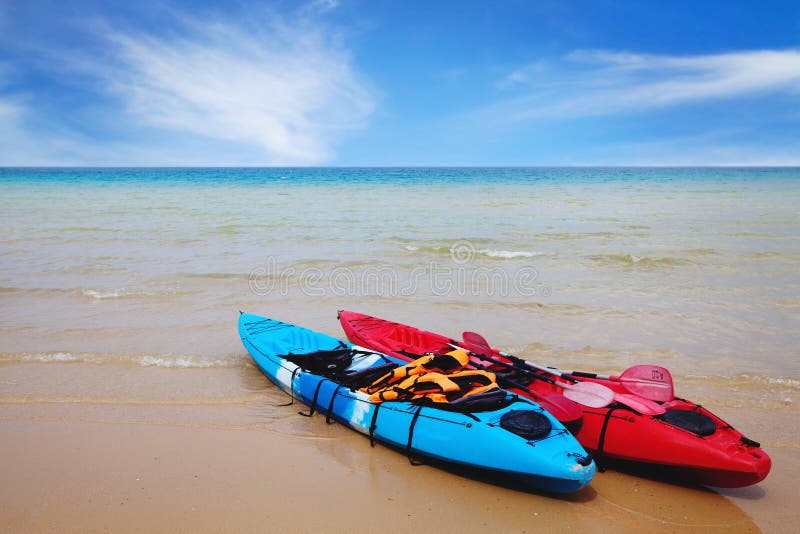 Kayaking, Adventure Travel, Group of People on Kayaks Stock Photo ...