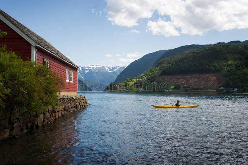 Kayaking the fjord in Norway