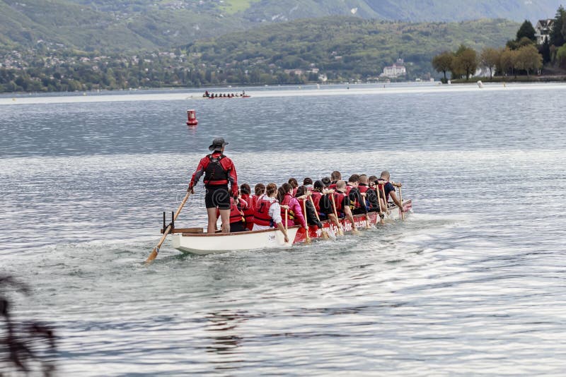 Kayaking on lake Geneva in Annecy, France