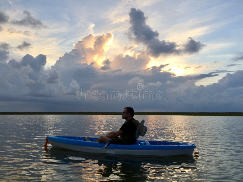Kayaking at sunrise royalty free stock photos Kayaking at sunrise royalty free stock photos