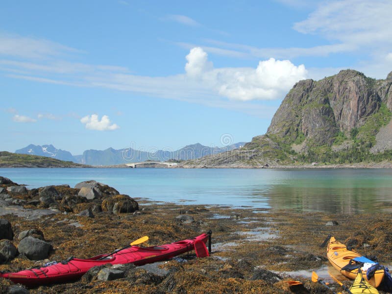 Kayaks of Henningsvar in Lofoten