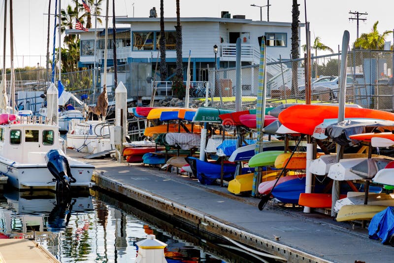 Kayaks Stacked Up at Oceanside Harbor Editorial Photography Image of