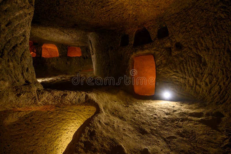 Kaymakli Underground Cave City in Turkey Stock Photo Image of famous
