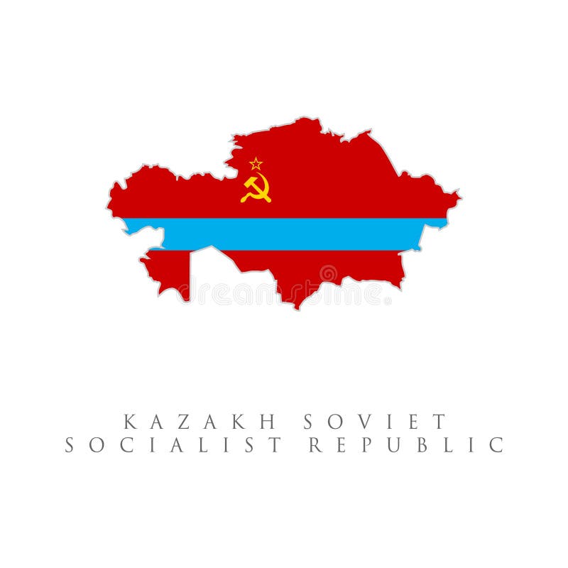 AZ FLAG Kazakhstan Soviet Republic Desk Flag - 5x8 Inch With Black Plastic Base