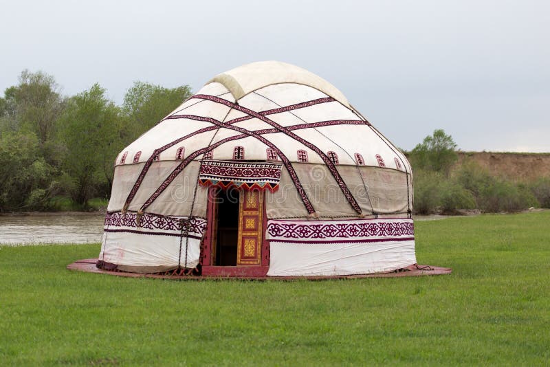 Kazakh yurt. Mongolian, asian.