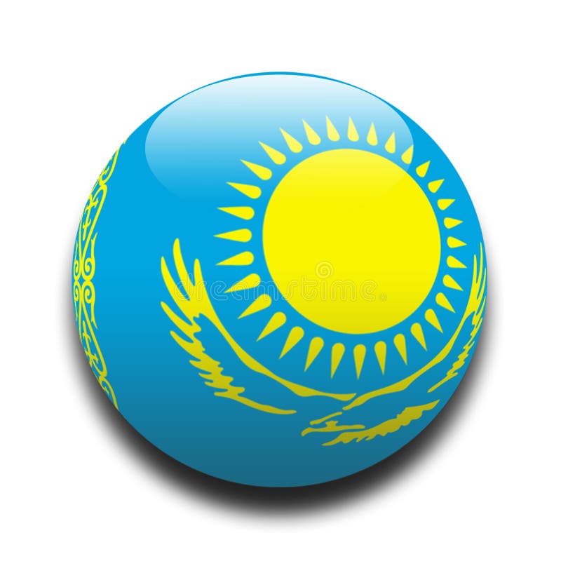 Kazakhstan bandery ilustracji