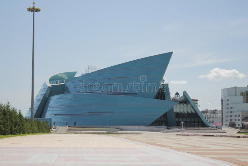 The Kazakhstan Central Concert Hall in Astana Stock Photo - Image of