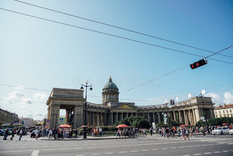 RUSSIA ST.PETERSBURG august 15.2019 Kazan Cathedral Nevsky Avenue St. Petersburg royalty free stock image RUSSIA ST.PETERSBURG august 15.2019 Kazan Cathedral Nevsky Avenue St. Petersburg royalty free stock image