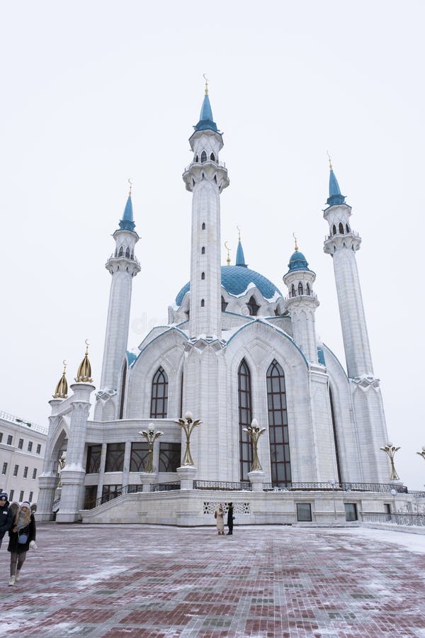 Kazan, Tatarstan. Kul Sharif Mosque. View of the Mosque in Winter ...