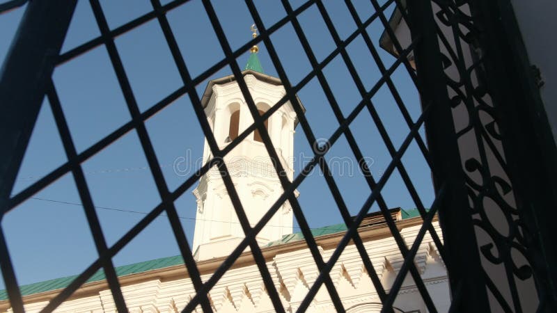 Kazan Россия , 27-ое июня 2017, на стробах мечети Apanaevskaya видеоматериал