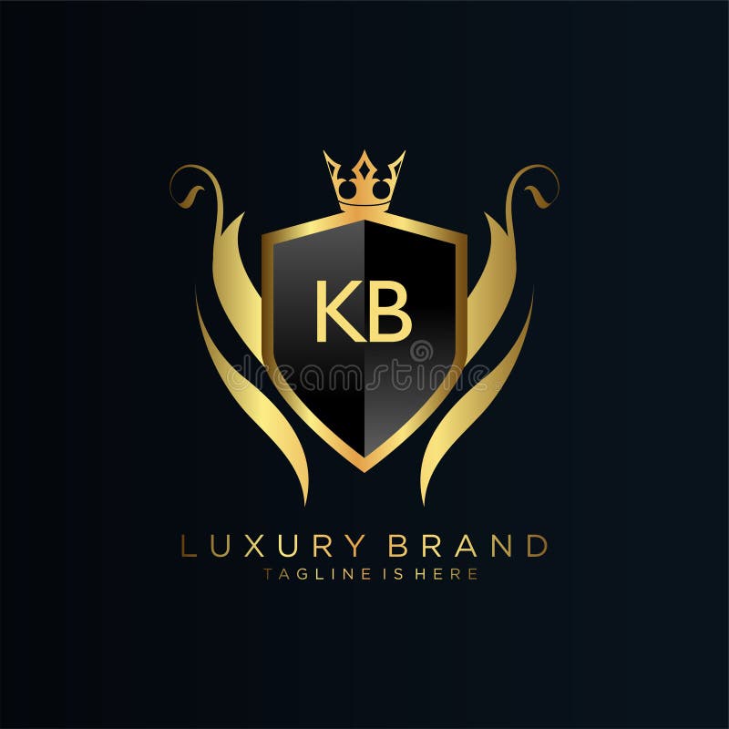 KB Letter Initial with Royal Template.elegant with Crown Logo Vector ...