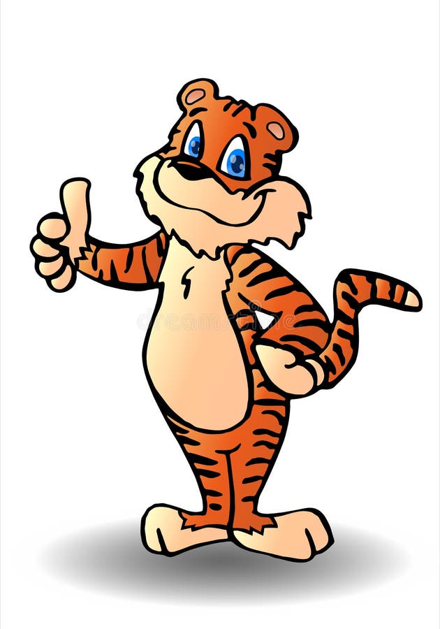 Kciuk tygrysa ilustracja wektor