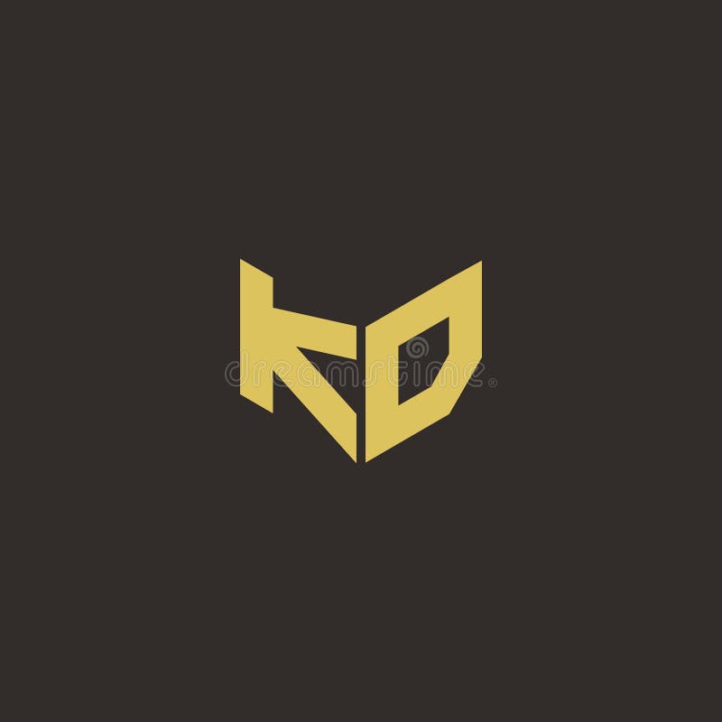 Initial Alphabet Letter Kd K D Logo Company Icon Design Stock Vector ...
