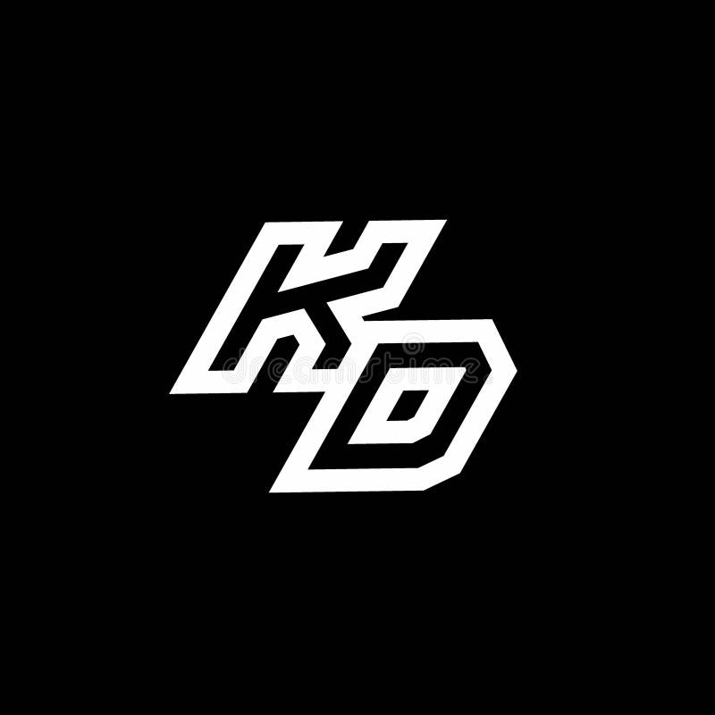 KD Logo Monogram with Up To Down Style Negative Space Design Template ...