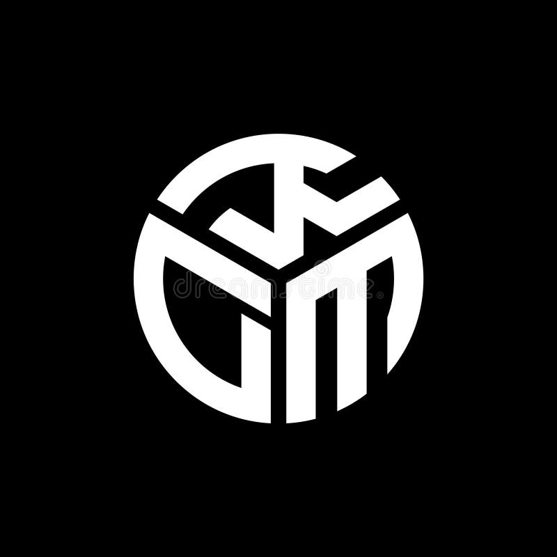 KDM Letter Logo Design on Black Background. KDM Creative Initials