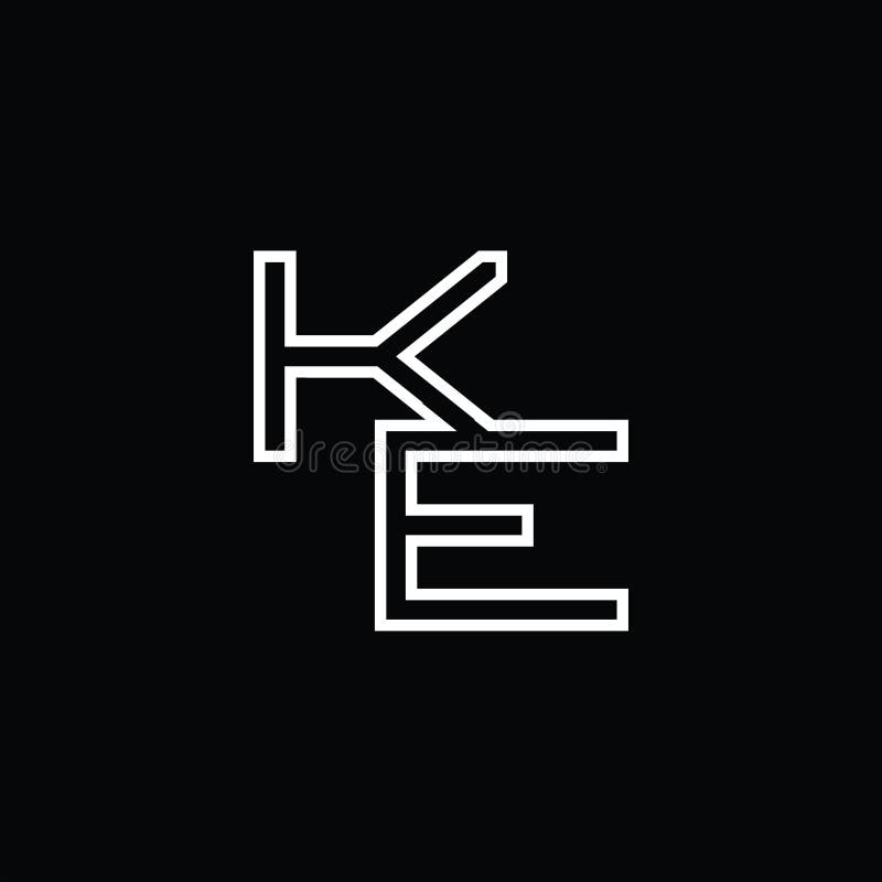 KE Logo Monogram with Line Style Design Template Stock Vector ...