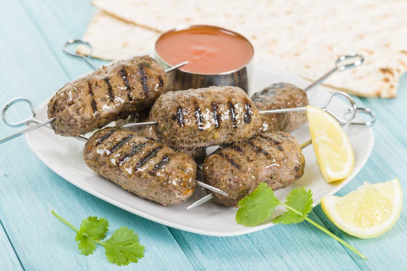 Seekh Kebab fotografia stock libera da diritti