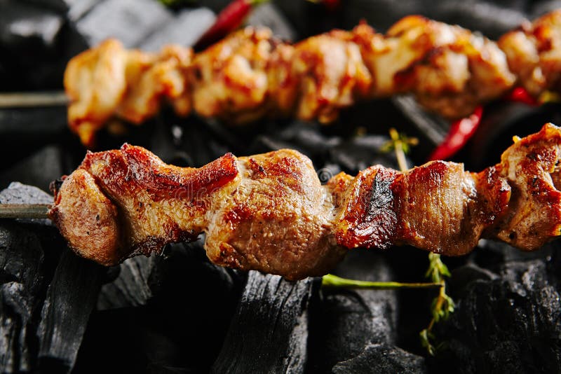 Kebab lub Barbecue Shashlik obrazy royalty free