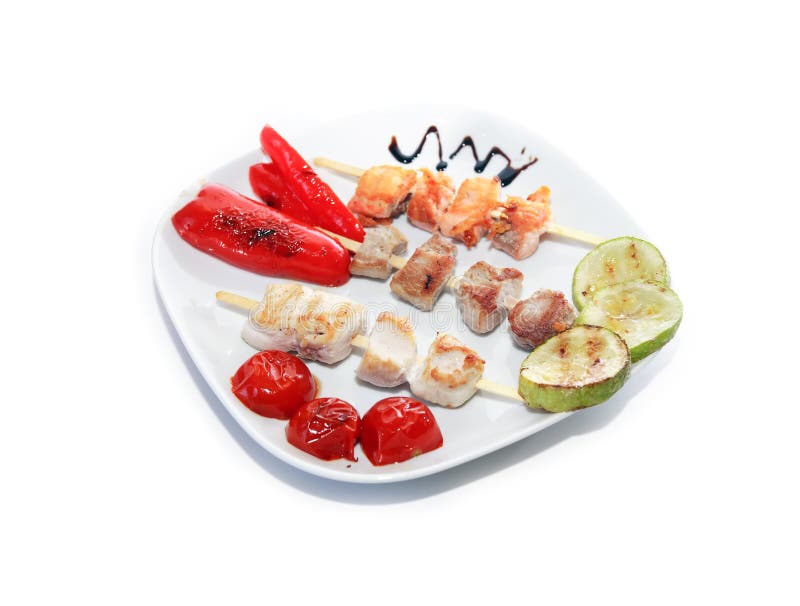 Kebab on Plate stock photo. Image of crockery, life 100414724
