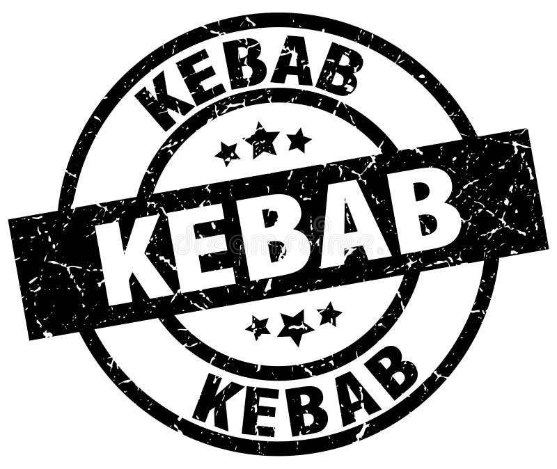 Kebab stamp stock vector. Illustration of delicious - 122258683