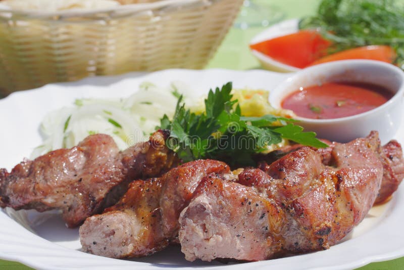 Kebab wieprzowiny shaslik obraz stock