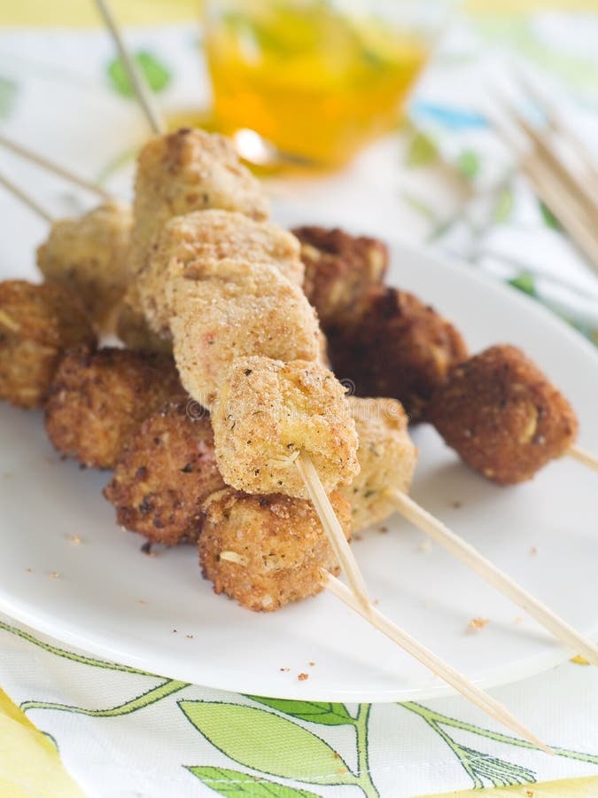 Cheese kebab stock photo. Image of stick, cheese, cube 27006888