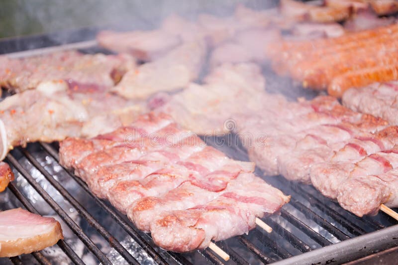 Kebabs of pork stock photo. Image of meal, succulent 50814598