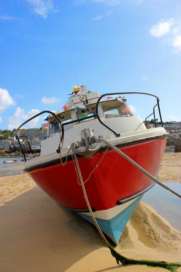 Keeling boat stock image. Image of england, port, leaning 24032339