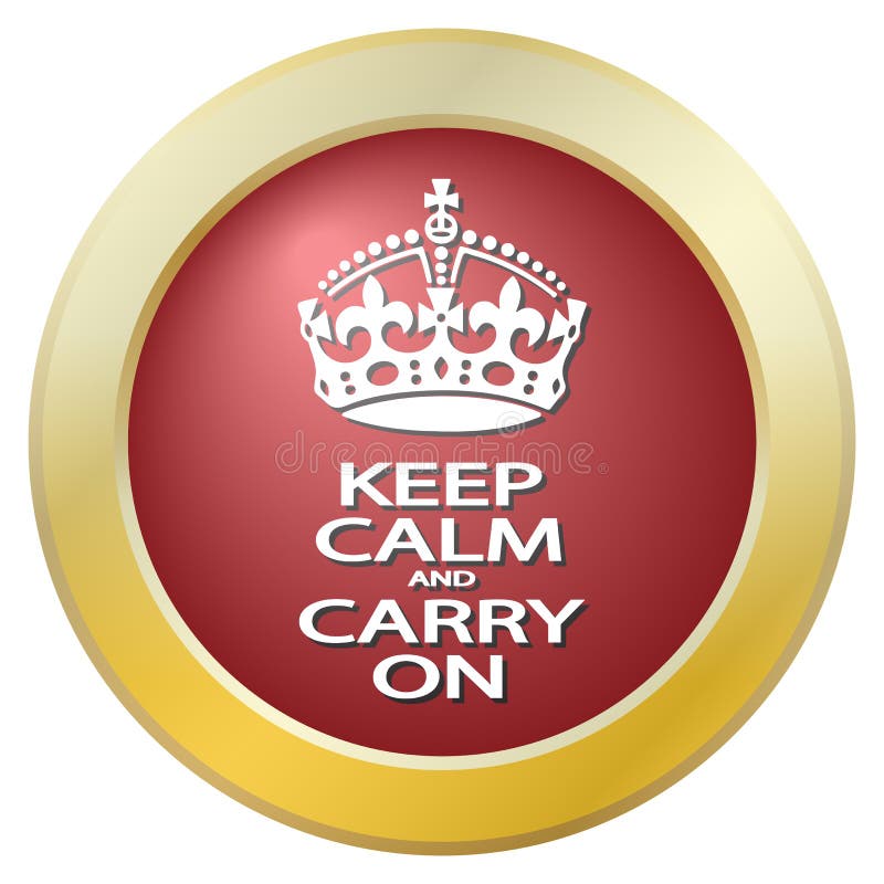 Keep Calm And Carry On Icon Stock Illustration - Illustration of