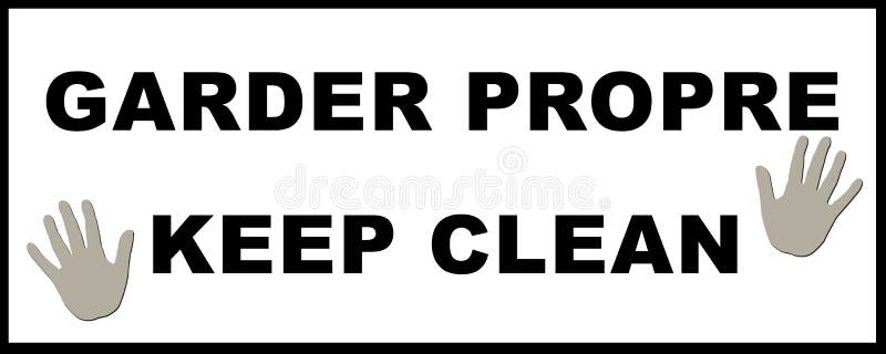 Keep Clean Sticker royalty free illustration Keep Clean Sticker royalty free illustration