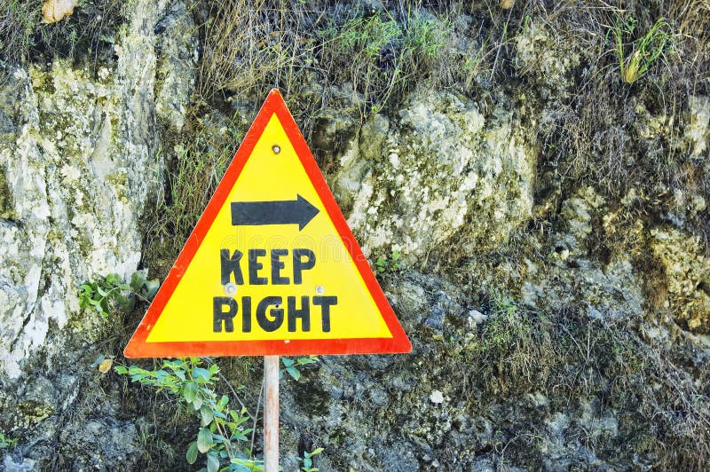 Keep Right Sign stock image. Image of road, guide, right - 20143377