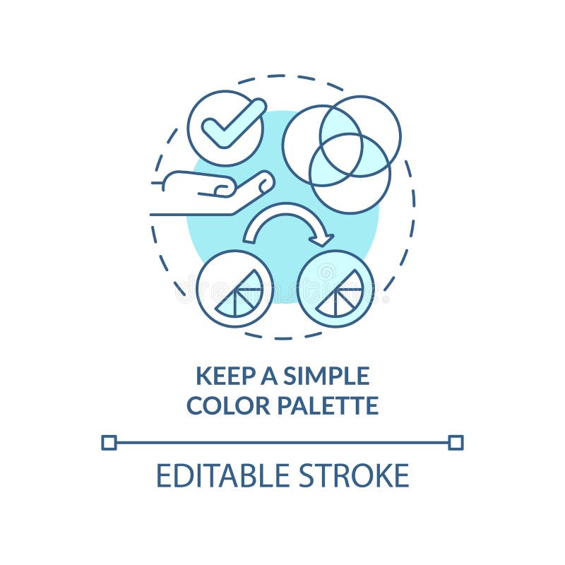 Keep simple color palette turquoise concept icon royalty free illustration