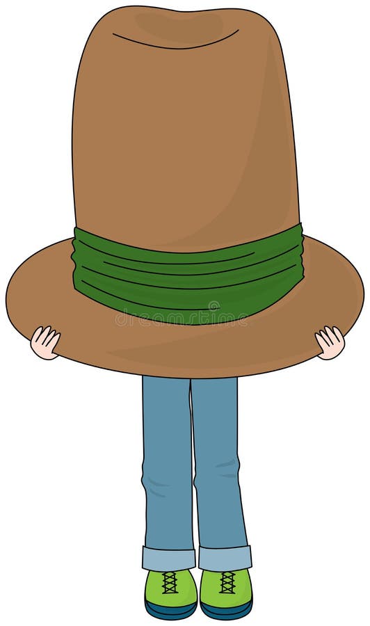 Keep under one's hat vector illustration