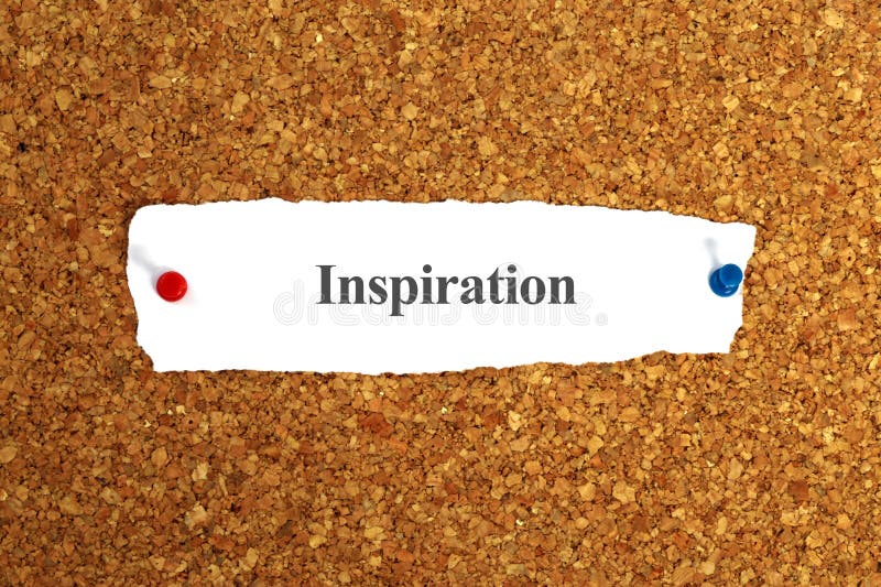 Inspire word on paper background stock photos