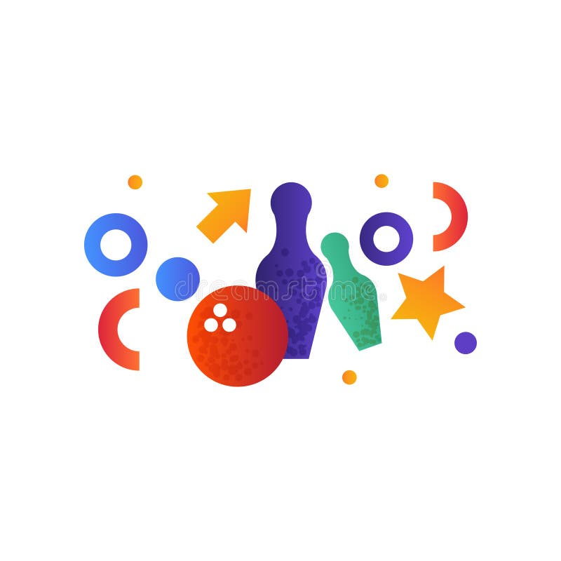 Kegelenspelden en bal vectorillustratie op een witte achtergrond vector illustratie Kegelenspelden en bal vectorillustratie op een witte achtergrond vector illustratie