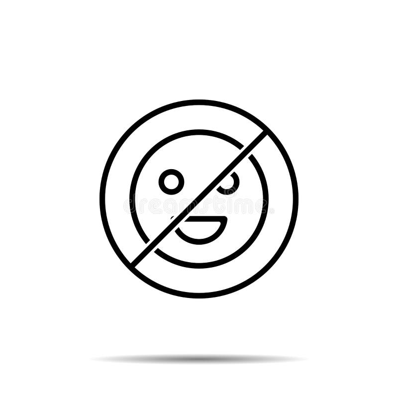 Kein Lächeln Einfache dünne Linie, Umrissvektor für Web-Verbot, Verbot, Embargo, Interdict, Verbotssymbole für ui und ux, stock abbildung Kein Lächeln Einfache dünne Linie, Umrissvektor für Web-Verbot, Verbot, Embargo, Interdict, Verbotssymbole für ui und ux, stock abbildung