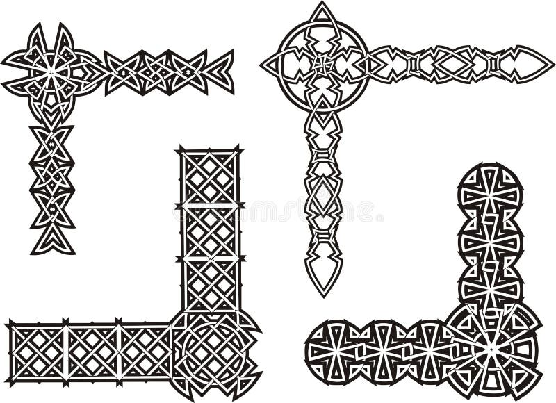 Keltische dekorative Knotenecken