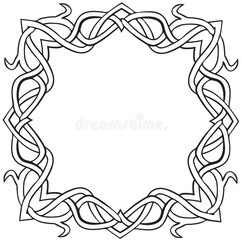 Keltischer Knotenquadratrahmen lizenzfreie abbildung Keltischer Knotenquadratrahmen lizenzfreie abbildung